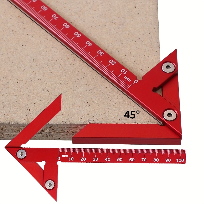 Woodworking Carpenter - Penggaris Penanda Sudut 45/90 Derajat, Penggaris