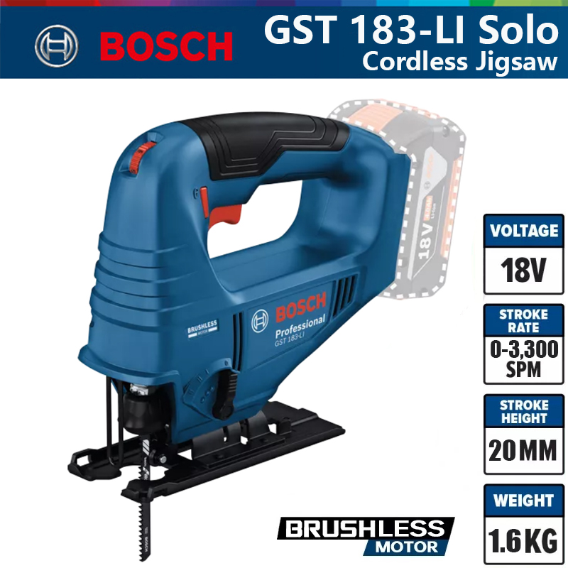 Woodworking Electric Saw - Bosch GST 183-LI Gergaji Listrik Profesional