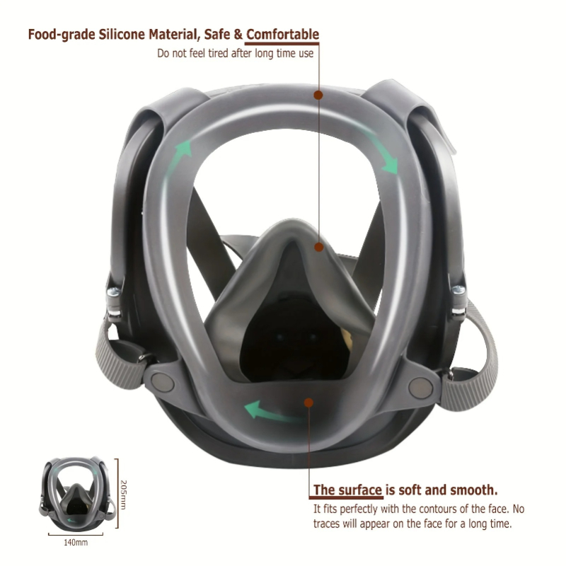 Woodworking Respirator - 6800 Masker Gas Full Face Ukuran