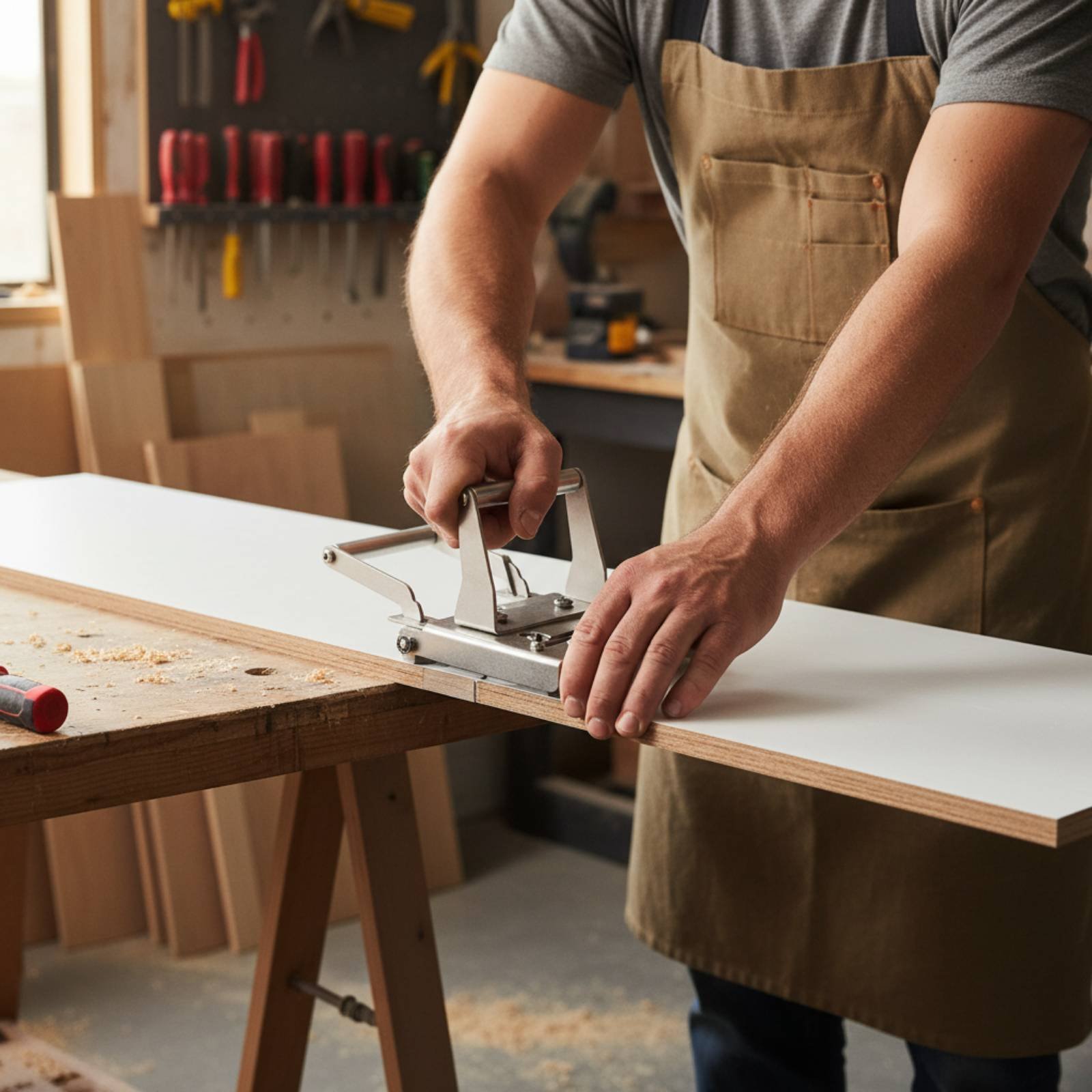 Woodworking Carpenter - Pemangkas Pita Tepi Manual Mudah Digunakan,