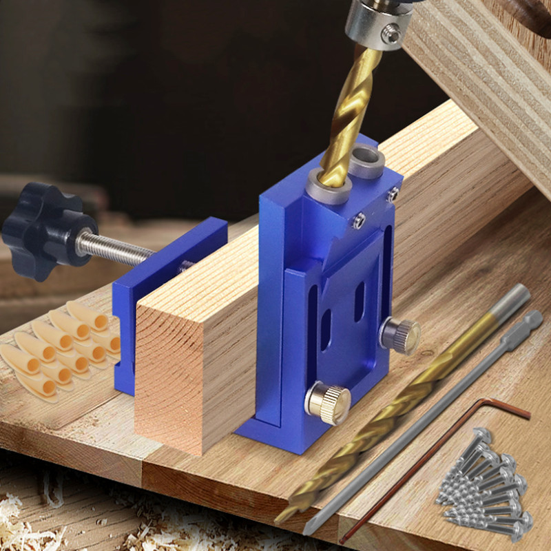 Woodworking Hacks - Panduan bor lubang saku Dowel Jig,