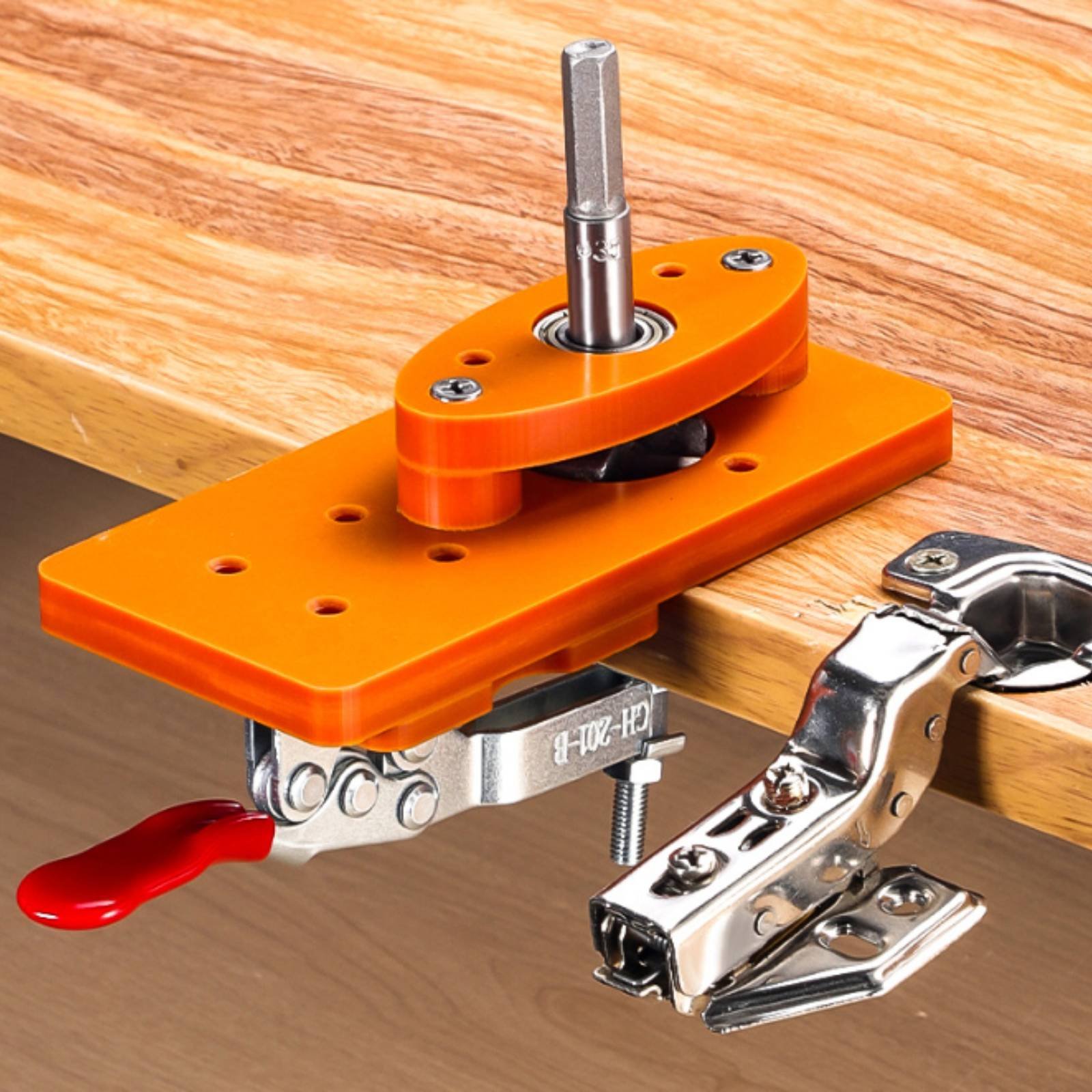 Woodworking Carpenter - Jig Pengebor Engsel 35mm, Jig Engsel