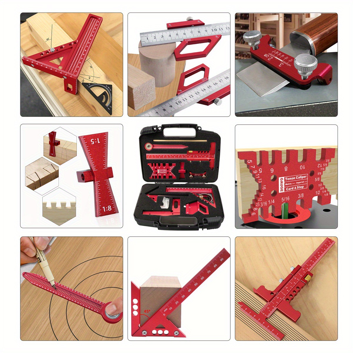 Woodworking Free Plans - Perangkat Alat Ukur Pertukangan 10 Buah