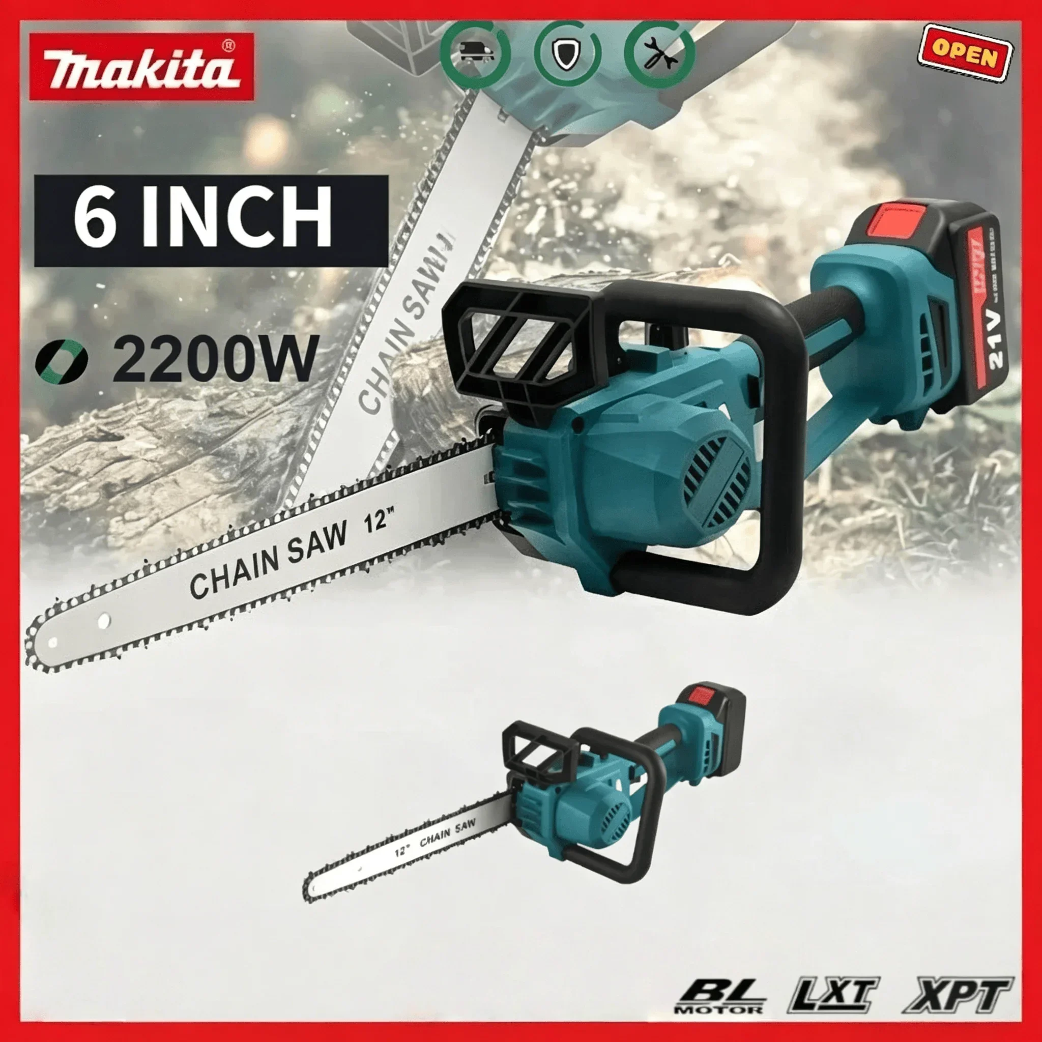Woodworking Electric Saw - Gergaji Mesin Tanpa Kabel Makita Brushless,