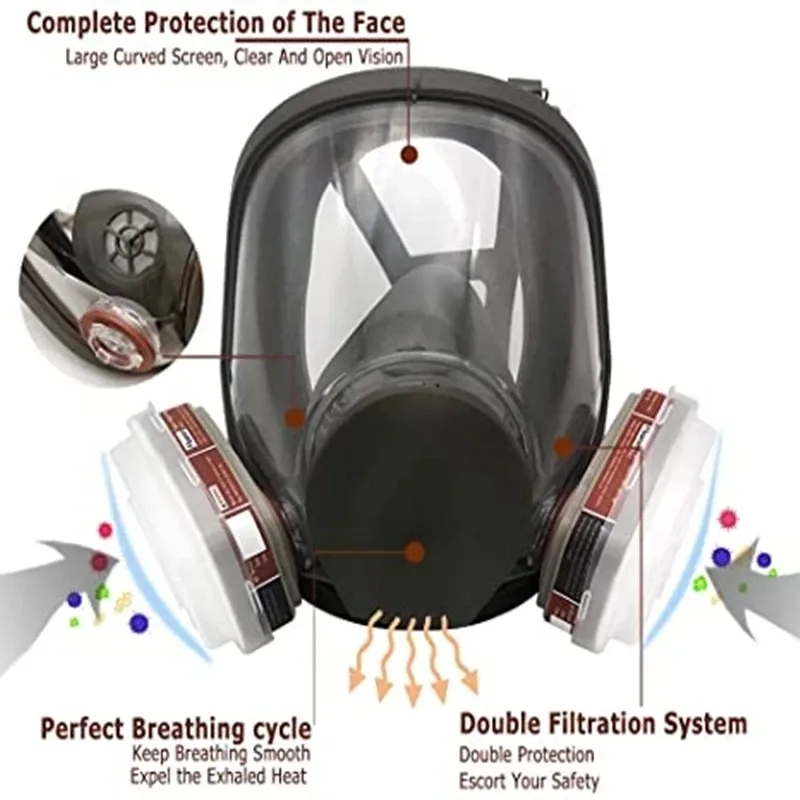 Woodworking Respirator - Masker Gas Ukuran Besar 6800 Respirator