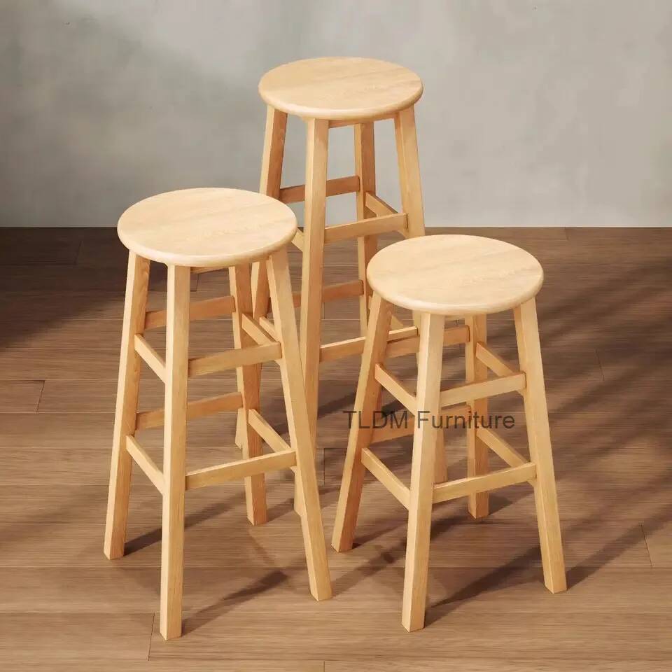 Woodworking Desk Chair - Kursi Bar Sederhana Kursi Kayu Solid