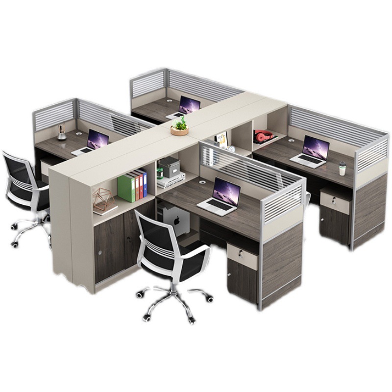 Woodworking Desk Chair - Meja Kantor Karyawan Kombinasi Meja Komputer