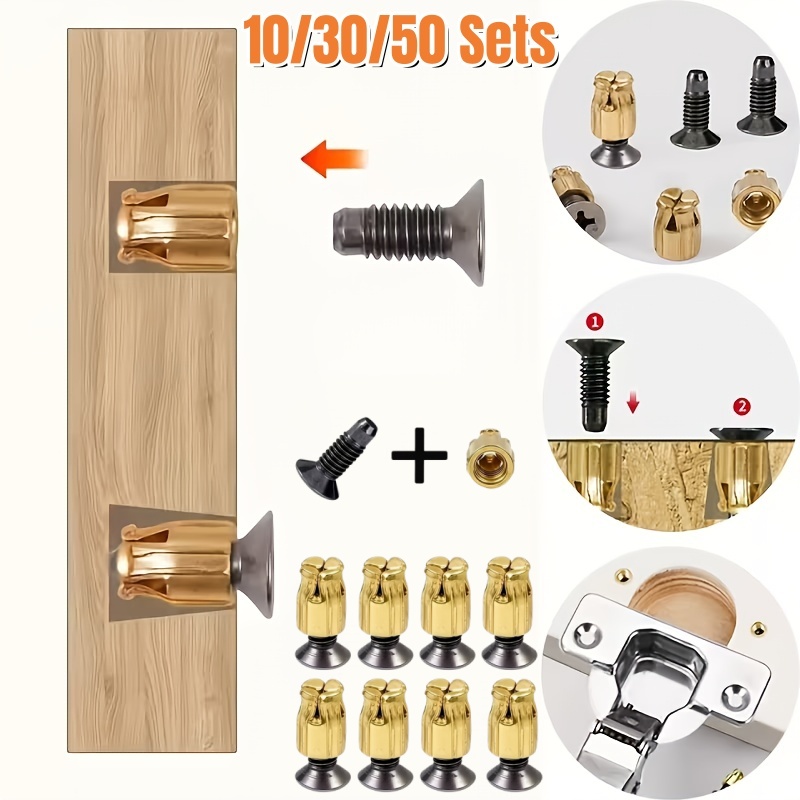 Woodworking Shop - 10/30/50 Set Kit Sisipan Perbaikan Engsel