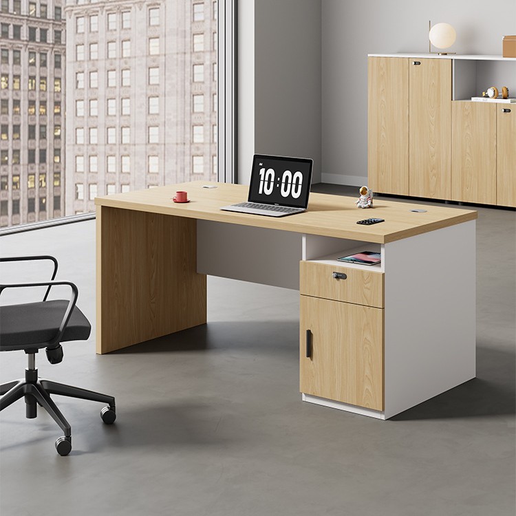 Woodworking Desk Chair - Kombinasi Meja dan Kursi Kantor Staf