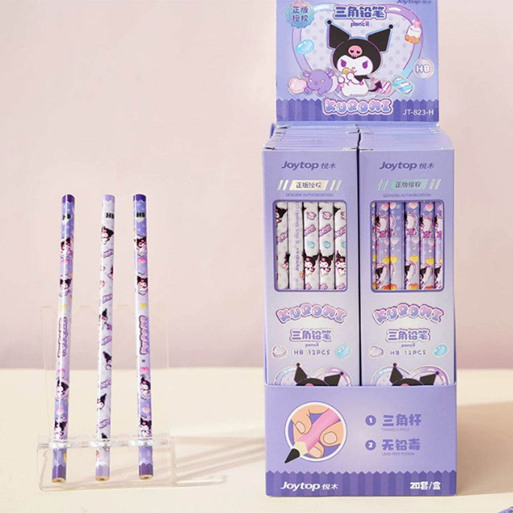 Woodworking School - Pensil Kayu HB Sanrio Kuromi Hello