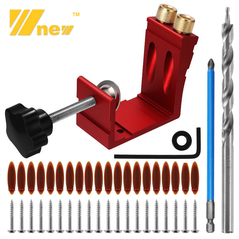 47Pcs Perangkat Jig Lubang Sak - Woodworking Hacks ulasan dan harga