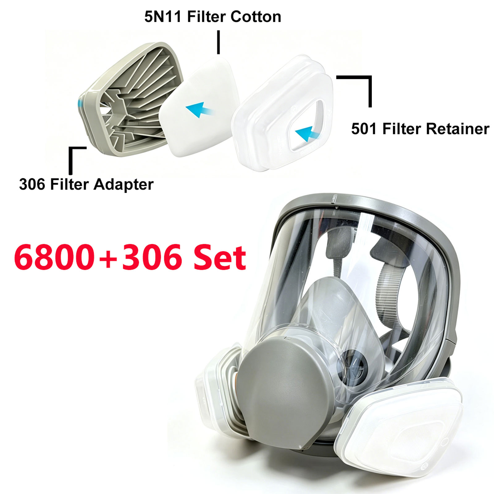 Respirator Full Face 6800 deng - Woodworking Respirator ulasan dan harga
