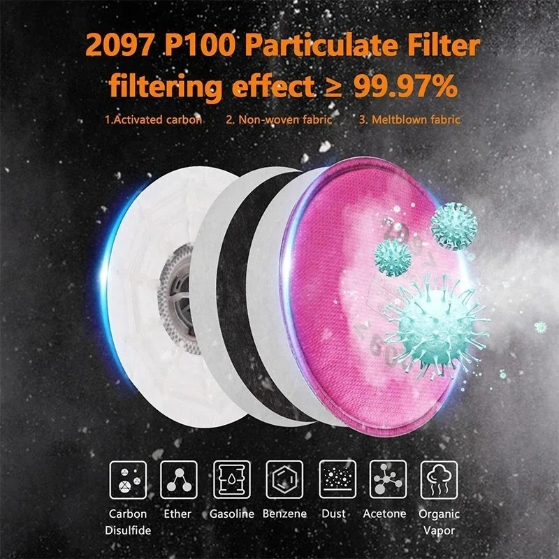2091 2097 P100 Filter Partikul - Woodworking Respirator ulasan dan harga
