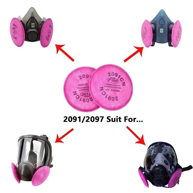 2091 2097 P100 Filter Partikul - Woodworking Respirator ulasan dan harga