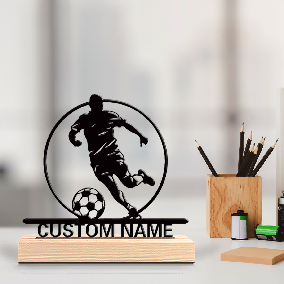 Patung Logam Pemain Sepak Bola - Woodworking School ulasan dan harga
