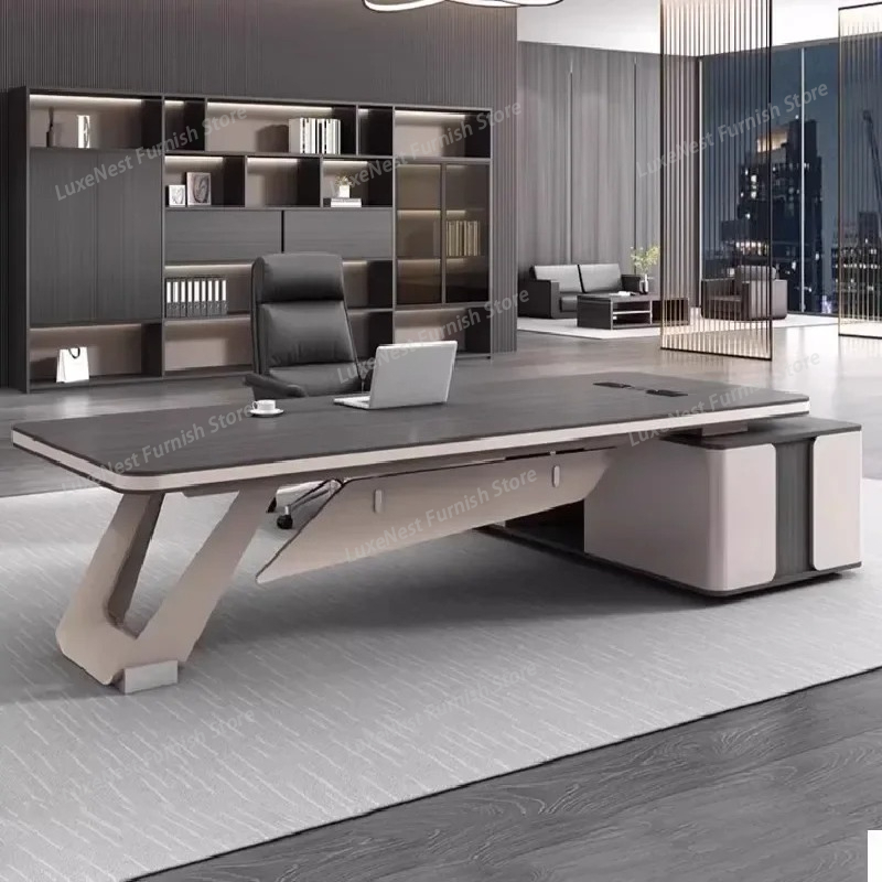 Meja Kerja Mewah dengan Rak Pe - Woodworking Desk Chair ulasan dan harga